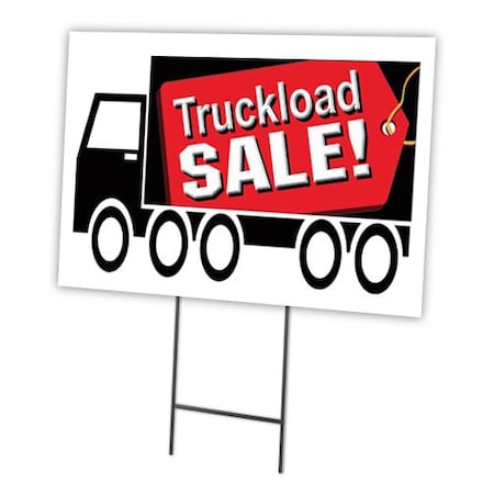 Truckload Sale Yard Sign & Stake Outdoor Plastic Coroplast Window